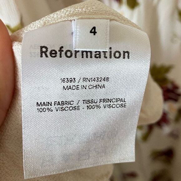 Reformation Kellie Maxi Cream Dress Grape Size 4 - Picture 11 of 12